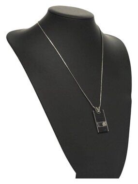 LOUIS VUITTON Damier Graphite Pandantif Soho Necklace